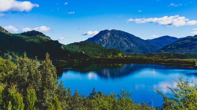 patagonia, view, reflection, water, landscape, tree, trees, argentina, idyllic, hike, mountain peak, san carlos de bariloche, sky, mountain, turquoise colored