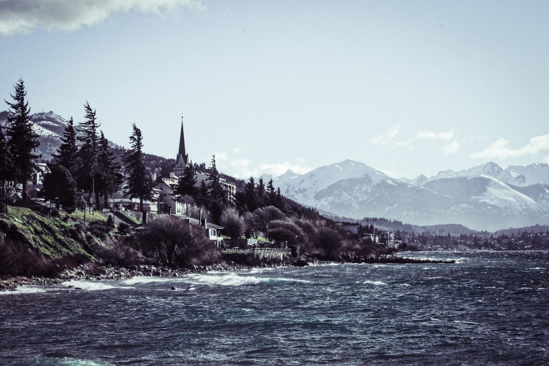 view into land, bariloche, travel, beauty in nature, outdoors, nahuel huapi, non-urban scene, hiking, winter, tranquility, water, sea, no people, tree