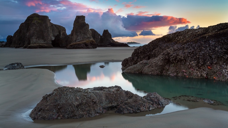 sunset, high resolution images of nature 3840x2160, sky, rock - object, tranquility, cloud - sky, idyllic, rock, 4K, non-urban scene, no people, water