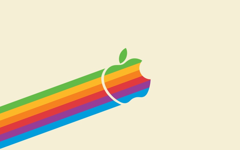 brand and logo, rainbow, logo, apple, 2K