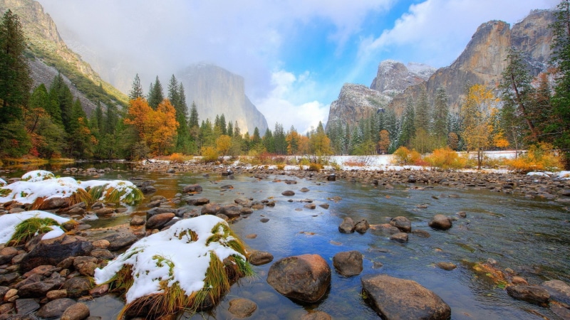 no people, non-urban scene, nature desktop  full size 1920x1080, tranquil scene, lake, beauty in nature, day, cloud - sky, plant, rock - object, rock, flowing water