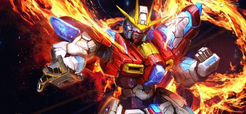 Gundam Build Fighters Try, 2K, fire, Mobile Suit Gundam