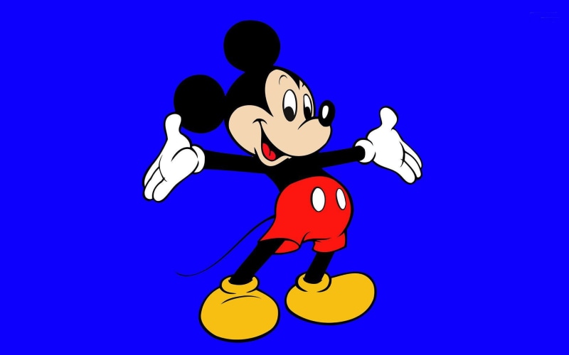 happiness, cartoon, representation, adult, males, mickey, blue, indoors, emotion, Disney, creativity, blue background, people, fun, communication, celebration