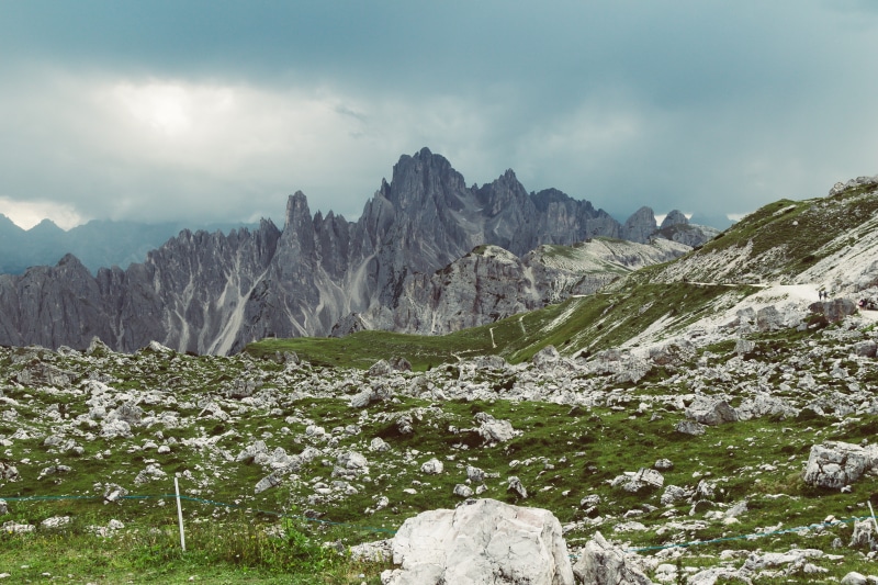beauty in nature, blue, mountain peak, cloud - sky, snowcapped mountain, scenics - nature, cold temperature, outdoors, peak, non-urban scene, solid, tre cime di lavaredo