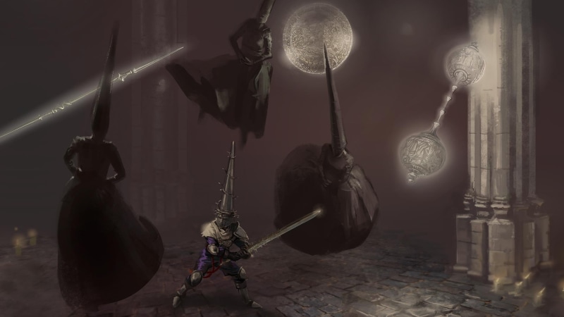 concept art, artwork, video games, Blasphemous, video game art, Tres Angustias, 1080P