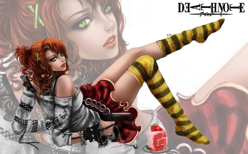 character, looking, socks, female, legs, gun, real people, 2K, adult, young adult, beauty, redhead, portrait, cake, one person, fashion, females