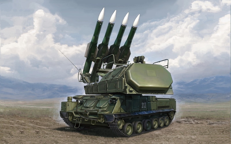 Russian air defense, Russian Buk-M2, 9A317, 1080P, art, clouds