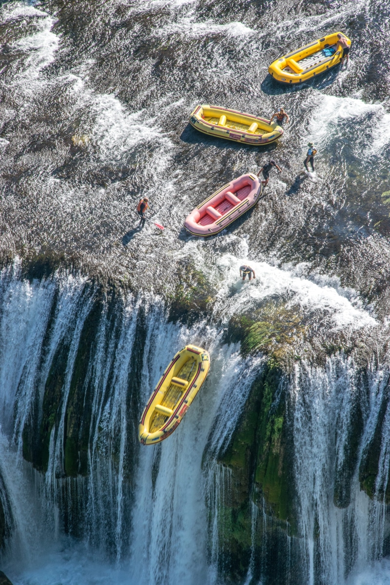 adrenalin, amazing, bih, outdoors, waterfall, transportation, river, nature, high angle view, croatia, extreme sports, sport, challenge, rock - object