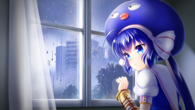 adult, purple, reflection, contemplation, side view, mannequin, people, cyborg, Una Otomachi, blue, technology, Vocaloid, window, Anime, futuristic, robot