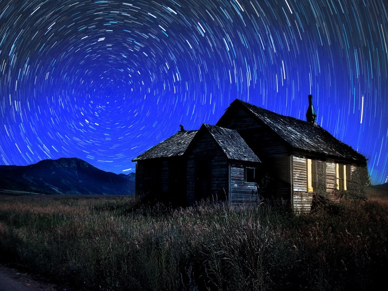 blue, grass, galaxy, 2K, sky, time lapse, astronomy, star - Space, house, lapse, una, Photoshop, photo, night  Star, starry night, starry, otra, dark