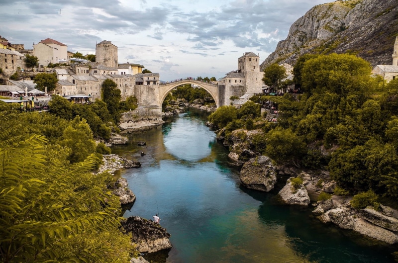 Mostar, photography, Stari Most, river, Bosnia and Herzegovina, 1080P, old bridge