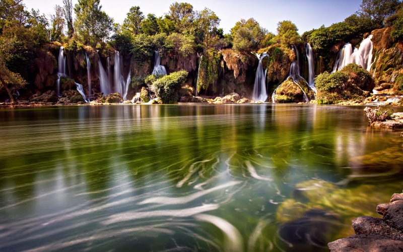trebi, kravice, phones, hd, waterfall, laptop, river, tufa, large, mobile, cascade, desktop, herzegovina, 4K, bosnia, ultra