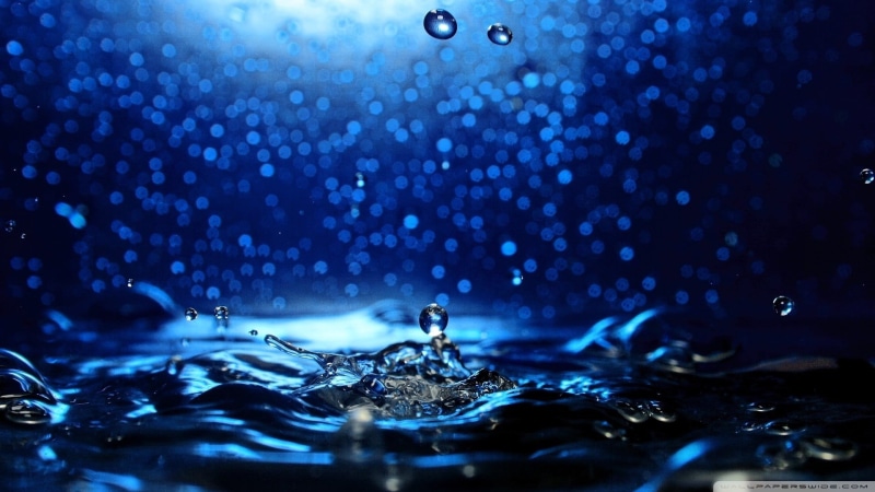 water, raindrop, motion, liquid, close-up, mid-air, blue background, nature, no people, splashing, 1080P, indoors, backgrounds, rippled, high-speed photography