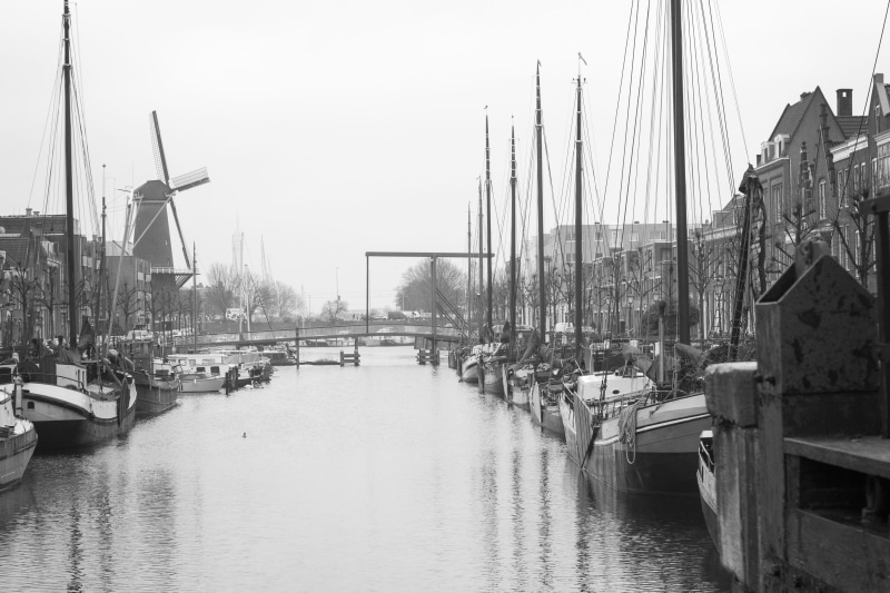 mast, mode of transportation, nature, pole, vessel, person, moored, watercraft, city, rotterdam, dock, transportation, path, water, architecture, no people