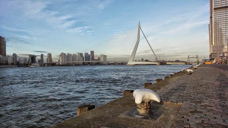 landscape, sky, Rotterdam, bay, skyscraper, no people, office building exterior, nature, transportation, bridge - man made structure, travel destinations