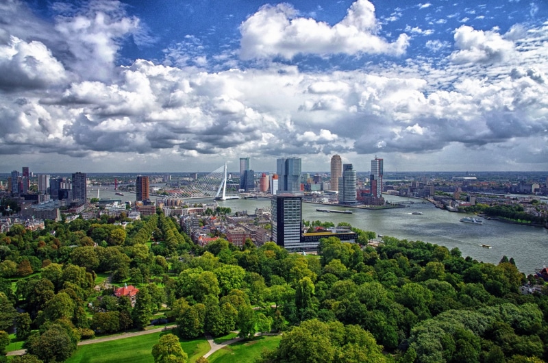 Cloud, Netherlands, 1080P, Rotterdam, Cities, Harbor, Sky