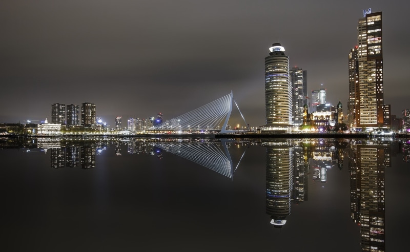 City, building, rotterdam, office building exterior, skyscraper, modern architecture, built structure, tall - high, urban skyline, building exterior, netherlands