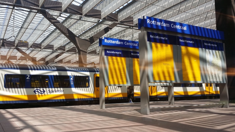 sign, transportation, wagon, arrival, information sign, movement, travel, railroad station, text, platform, architecture, 4K, indoors, rotterdam centraal
