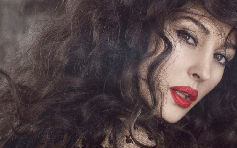 make-up, curls, brunette backgrounds, 4K, download 3840x2400 monica bellucci, monica bellucci