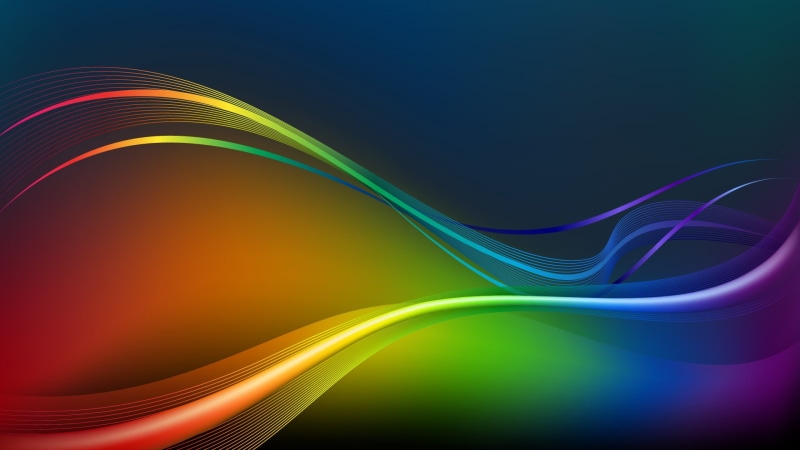 wallpaper Pattern, futuristic, blurred Motion, black background, no people, photographic Effects, rainbow, style, yellow, curve, space, blue, close-up
