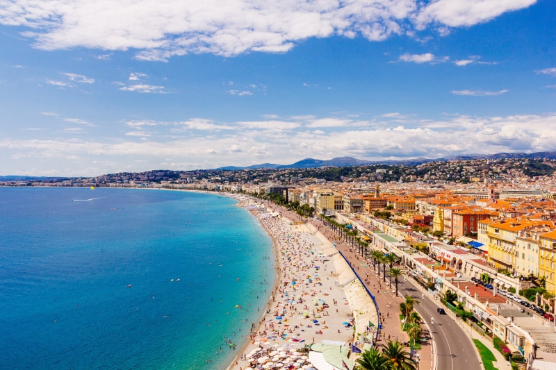 cityscape, view, outdoors, promenade, transportation, town, built structure, nice, nature, côte, france, building exterior, sky, travel, summer, architecture