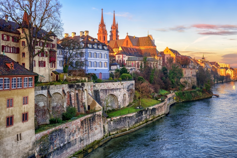 promenade, Basel, river, 5K, home, Switzerland