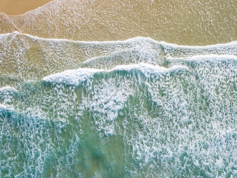 flowing, birds eye view, drone view, view, eye, high angle view, beach, seaside, land, bird, waves, oceanside, waterfront, high, sea, drone shot, day, wave