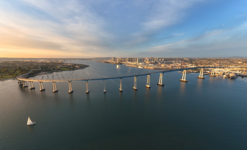 architecture, water, cloud - sky, transportation, waterfront, nautical vessel, coronado, 4K, building exterior, downtown, city, san diego, nature, beauty in nature