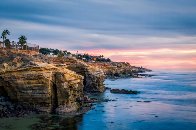 body of water, mountain, 2K, large, 32-bit, water, beside, brown mountain, brown, Dusk, Coastline, diego, Beach  Rock, canon 5d mark iii, beach, West