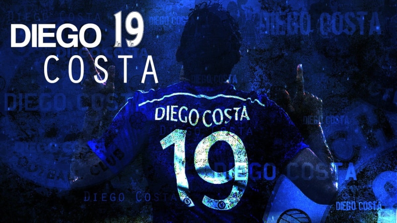 sign, Chelsea FC, diego, poster, text, communication, western script, day, 720P, capital letter, no people, costa, wall - building feature, Diego Costa