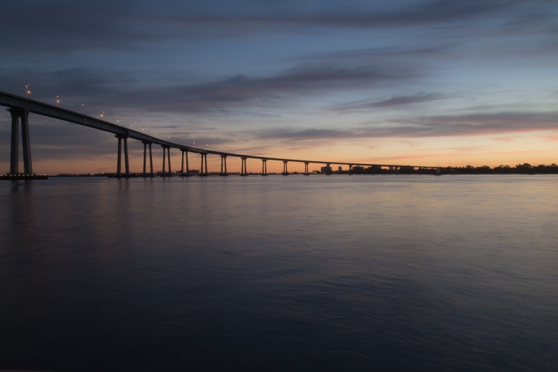 bridge, San Diego, paysage, 5K