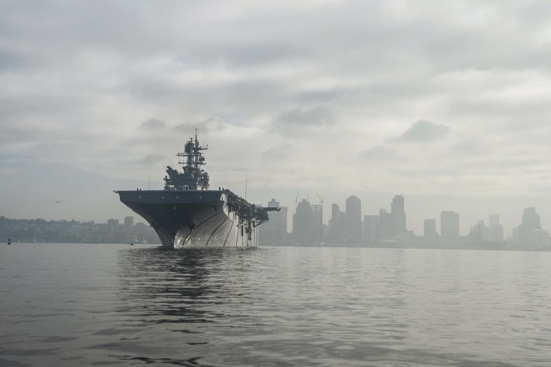 built structure, ship, waterfront, cloud - sky, San Diego, nature, mode of transportation, travel, no people, beauty in nature, military, city, transportation