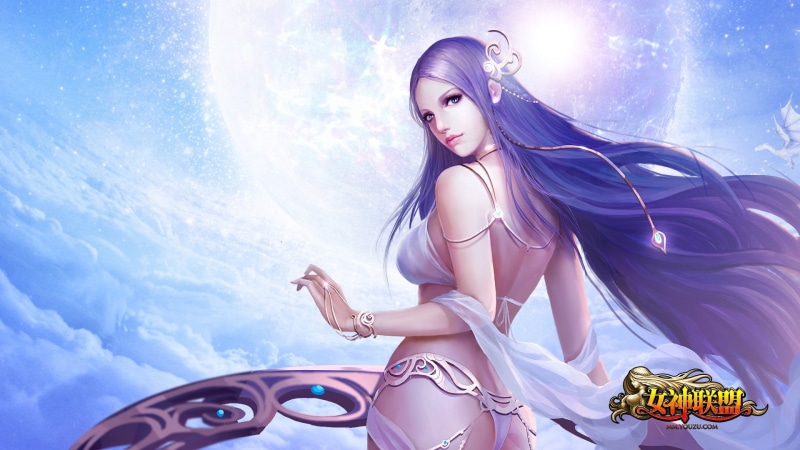 outdoors, women, angel, cloud - sky, 1080P, rpg, wind, nature, long hair, adult, sky, beautiful woman, clothing, hair, beautiful people, beauty, fantasy