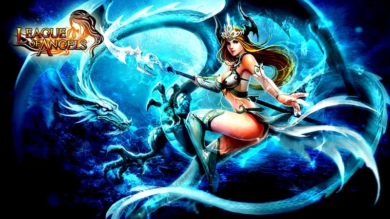 warrior, league, angel, online, mmo, rpg, angels, blue, fighting, fantasy, 1080P, dragon, action, loa