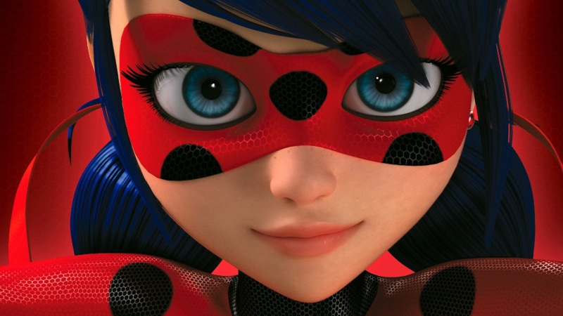 indoors, TV Show, human face, looking at camera, beautiful people, close-up, women, body part, beautiful woman, one person, beauty, Miraculous Ladybug