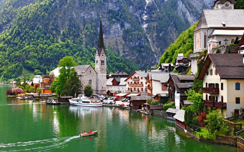 Salzkammergut, Austria, Town, 2K, Beautiful