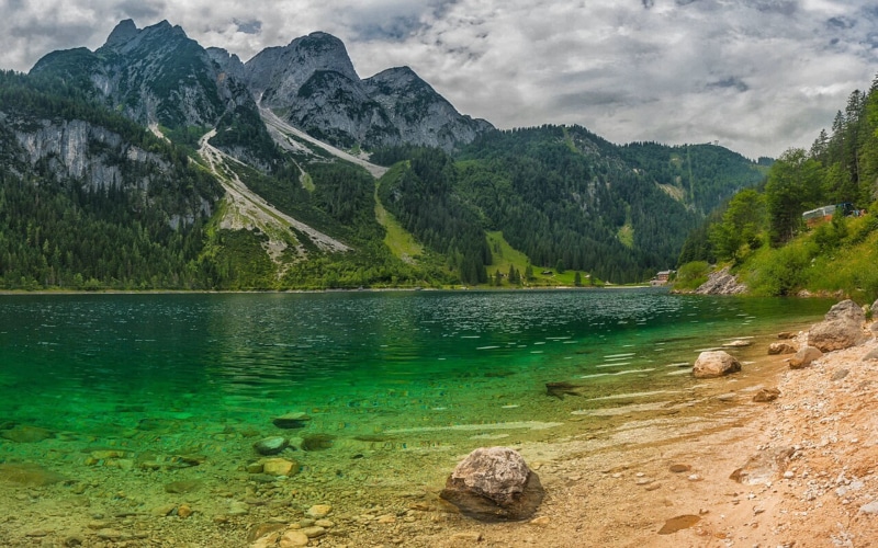 lake, 1080P, hd, landscape, gossau, austria, gosausee, vorderer, salzkammergut, mountain, natural