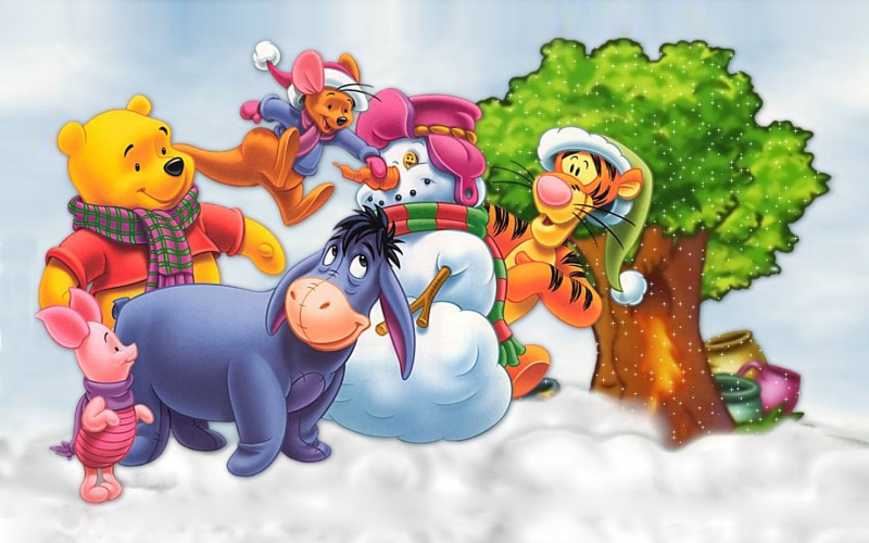walt, eeyore, desktop, full, screen, kanga, 1080P, snowman, winnie, piglet, cartoon, hd, making, pooh, disney