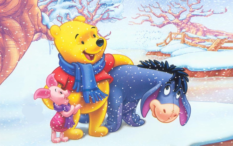 disney, walt, hd, eeyore, 1080P, winnie, cartoon, christmas, pooh, piglet