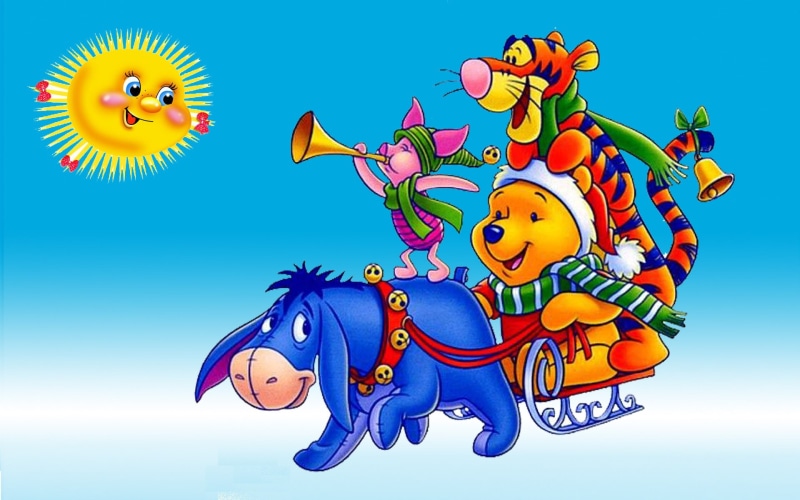 christmas, 1080P, disney, tigger, resolution, friends, hd, pics, pooh, eeyore, winnie, piglets