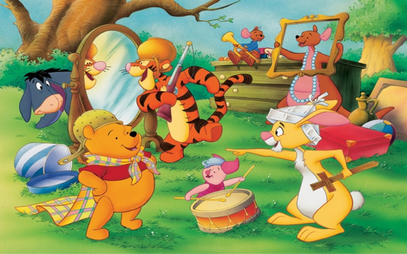 characters, pooh, winnie, piglet, 1080P, eeyore, hd, desktop, roo, kanga, tigger, rabbit