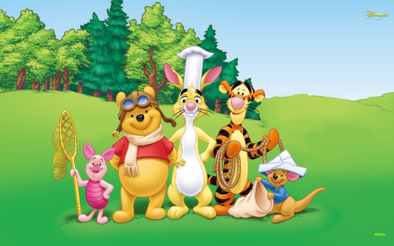 hd, cartoon, piglet, 2K, tigger, roo, pooh, winnie, desktop, rabbit, characters