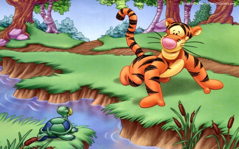 turtle, tigger, cartoon, pooh, disney, winnie, walt, hd, 1080P