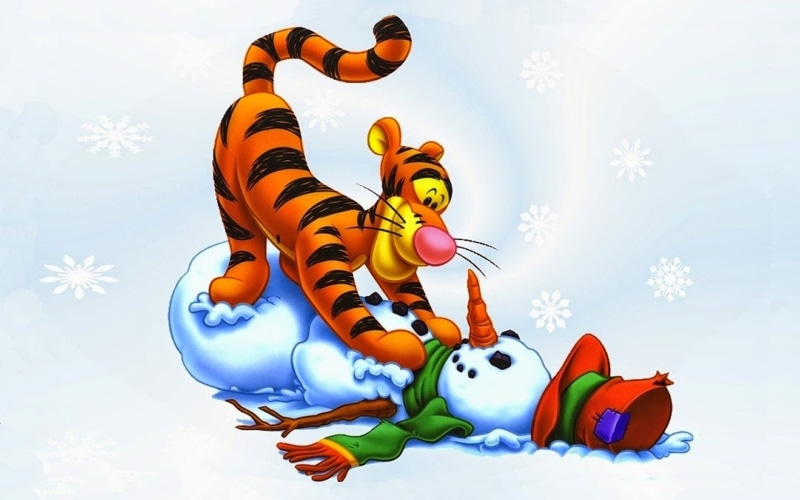 hd, pooh, photo, snowman, winnie, 1080P, tigger