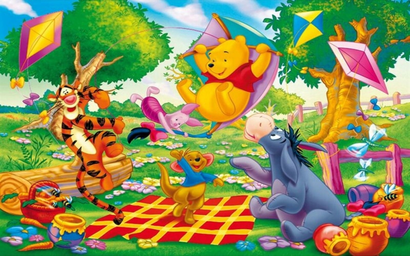 flying, hd, kites, winnie, pooh, 1080P