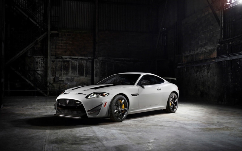 flooring, sports race, sport, motor vehicle, garage, no people, white color, motion, auto racing, built structure, racecar, speed, Jaguar XKR, car, land vehicle