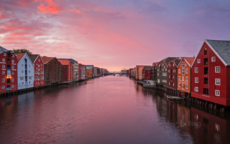 canal, fishing, 1080P, sunset, waterfront, built structure, architecture, outdoors, warehouse, building exterior, sky, no people, cloud - sky, residential district
