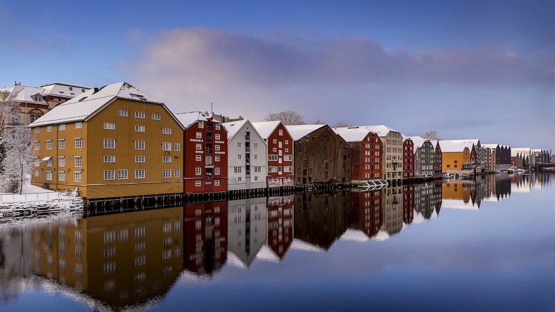 Clear Winter, Norway, Trondheim, 1080P