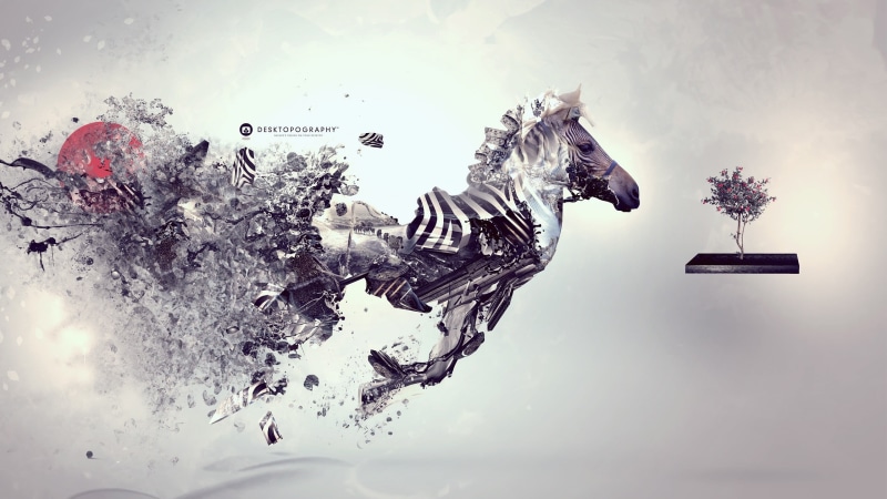 day, water, animal representation, artwork, cold temperature, illustration, Desktopography, design, animal, zebras, decoration, still life, winter, computer Graphic