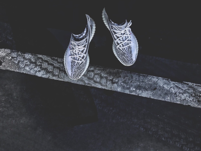 no people, art and craft, reflection, person, line, sneakers, nature, shoe, still life, adida, wearing, top, close-up, table, pattern, black and white